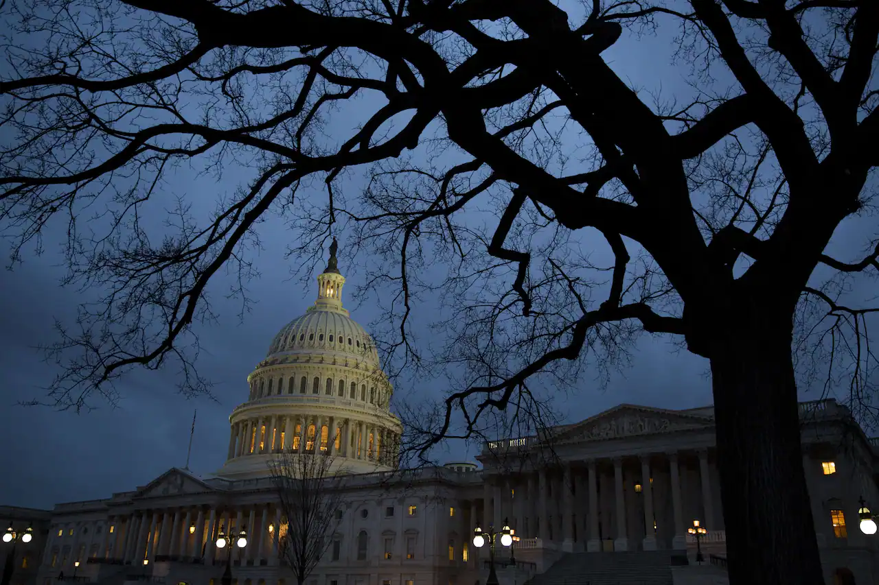 Het Capitool in Washington D.C., de zetel van het Amerikaanse Huis van Afgevaardigden en de Senaat.
